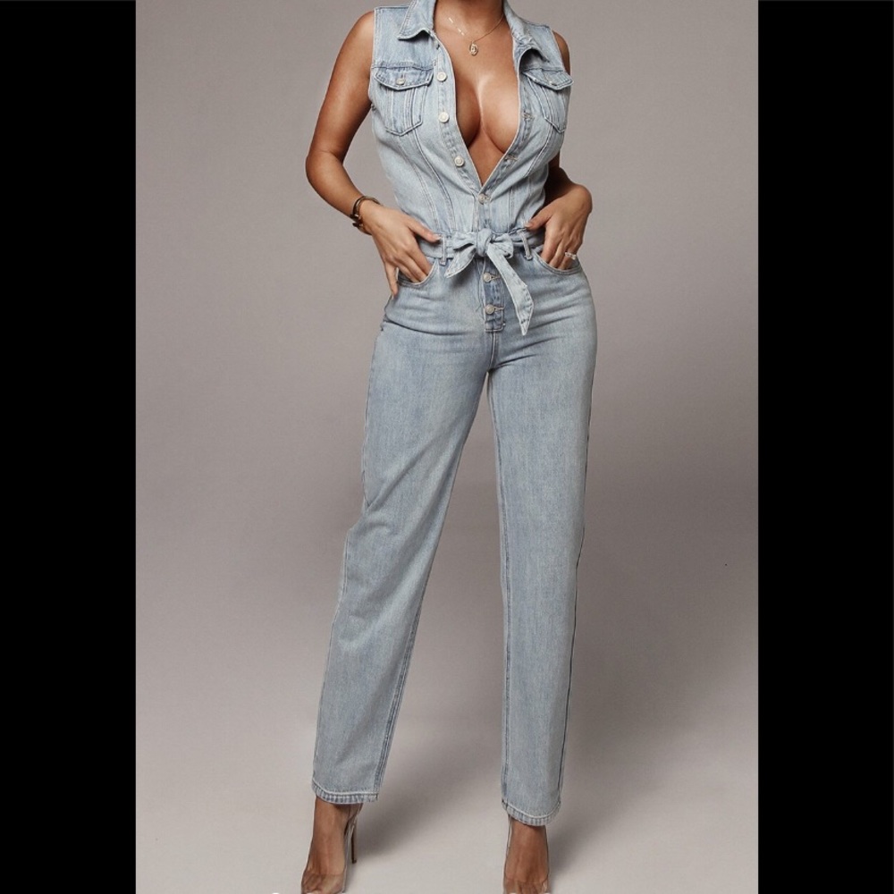 Jluxlabel Denim Xenia Jumpsuit